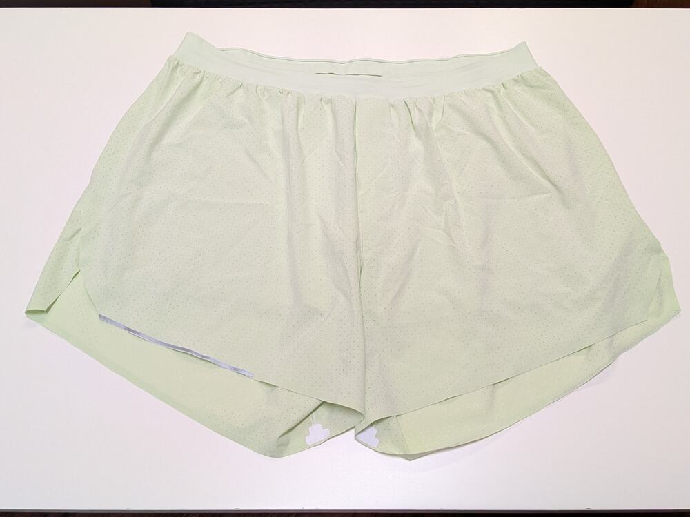 Lululemon Fast and Free Lined Short 6" Green Mens XXL Running Training LM7AU8S